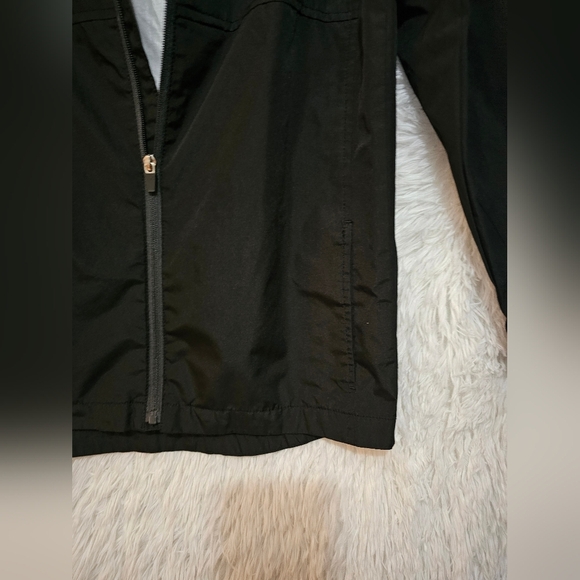 Old Navy Kids Charcoal Hooded Raincoat Girls Size 10/12 - Picture 5 of 10